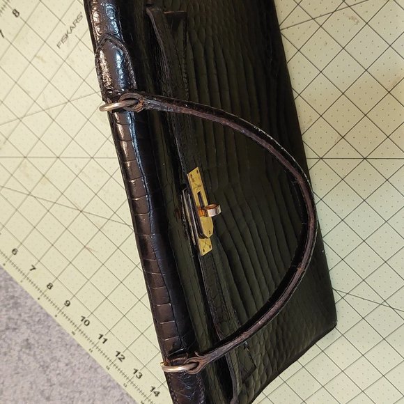 VINTAGE Crocodile Handbag 32 CM - Picture 5 of 13